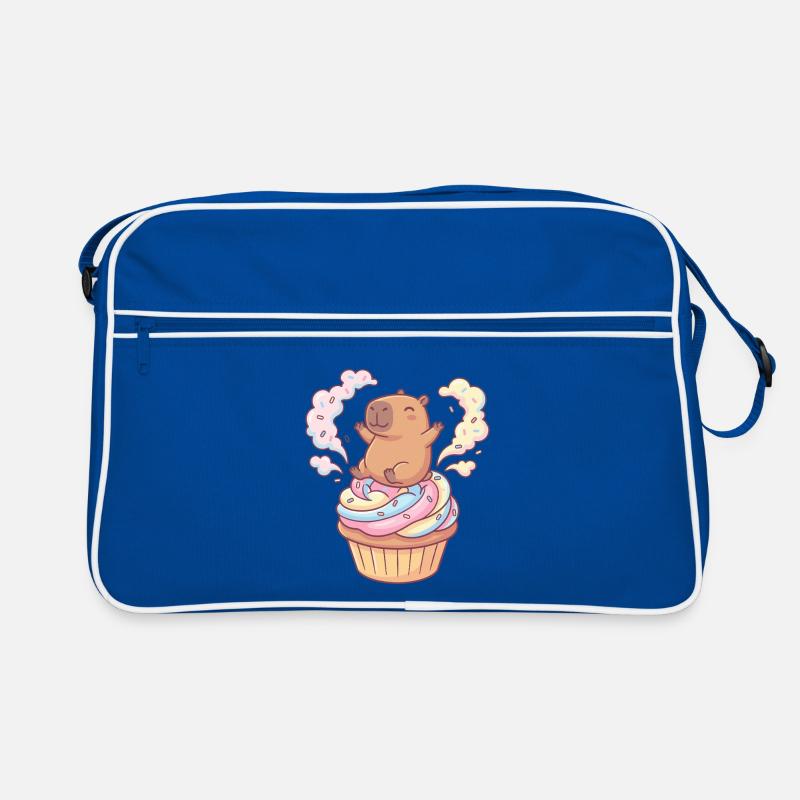 Capybara Cupcake Party with Rainbow Frosting Retro Bag