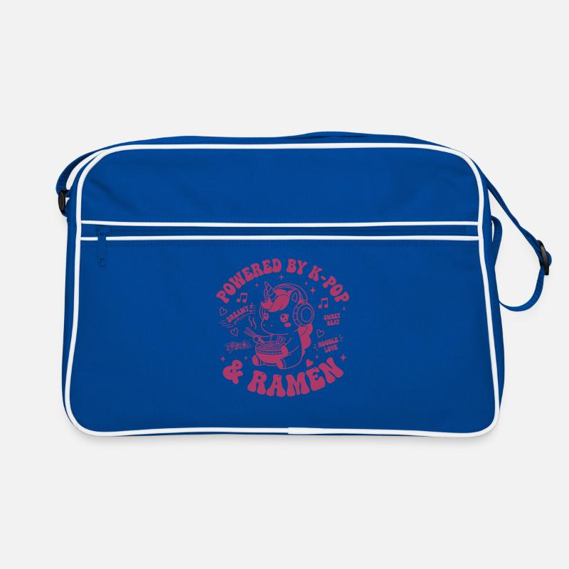 Powered By K-Pop And Ramen Kpop Anime Unicorn Retro Bag