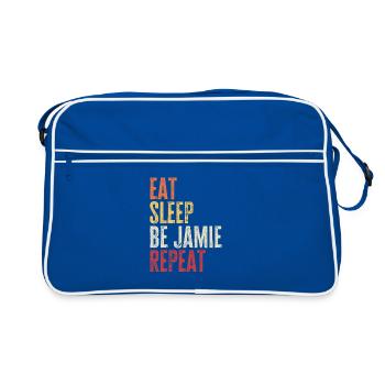 Mange, dors, sois Jamie, répète le nom rétro - Sac Retro - bleu/blanc - Devant