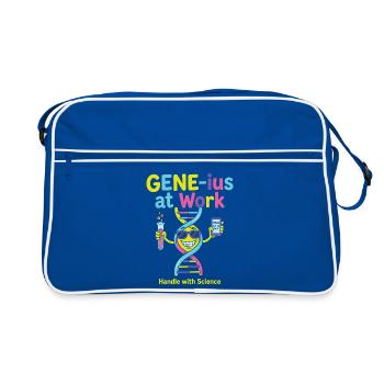 GENE ius at work Science Humor - Retro Bag - blue/white - Front