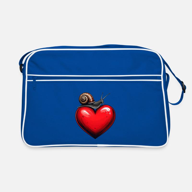 Snail on a heart Retro Bag