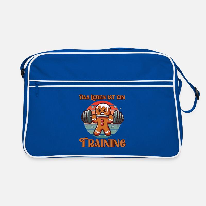 Lebkuchenmann DAS LEBEN IST EIN TRAINING Lustig Retro Tasche