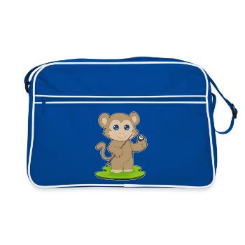 Affe Billiard Queue Sport - Retro Tasche - Blau/Weiß - Vorne