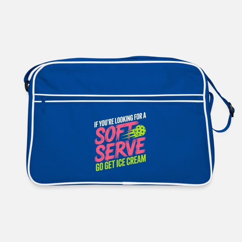 Pickleball Spieler Looking For Soft Serve Dinking Retro Tasche