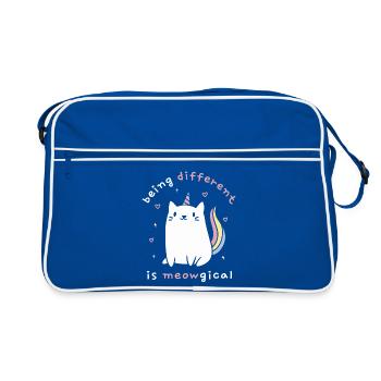 Being Different is Meowgical - Retro Bag - blue/white - Front