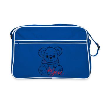 Teddy for you - Retro Bag - blue/white - Front