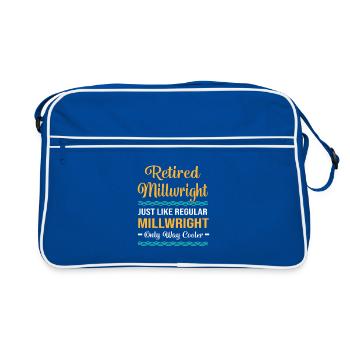 CNC Schlosser Maschinenbau Mechaniker - Retro Tasche - Blau/Weiß - Vorne