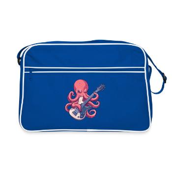 Octopus Guitar Rock - Retro Bag - blue/white - Front