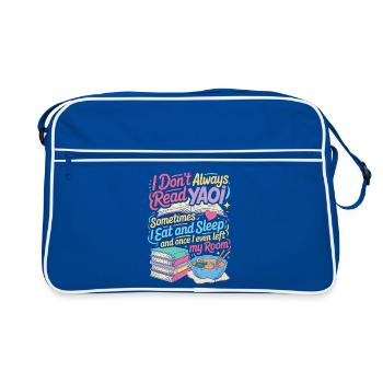 Je ne lis pas toujours des livres jeunesse – Manger dormir - Sac Retro - bleu/blanc - Devant