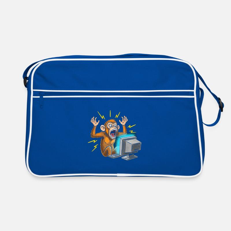 Affen-Computerausbruch Retro Tasche
