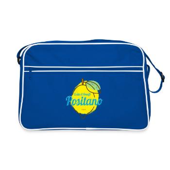 Positano, Costa d'Amalfi, Italy, Amalfi Coast - Retro Bag - blue/white - Front