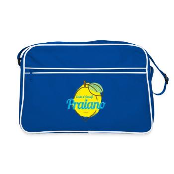 Praiano Costa d'Amalfi Lemon Italy Amalfi Coast - Retro Bag - blue/white - Front