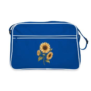 Jaune faisceau de tournesol - Sac Retro - bleu/blanc - Devant