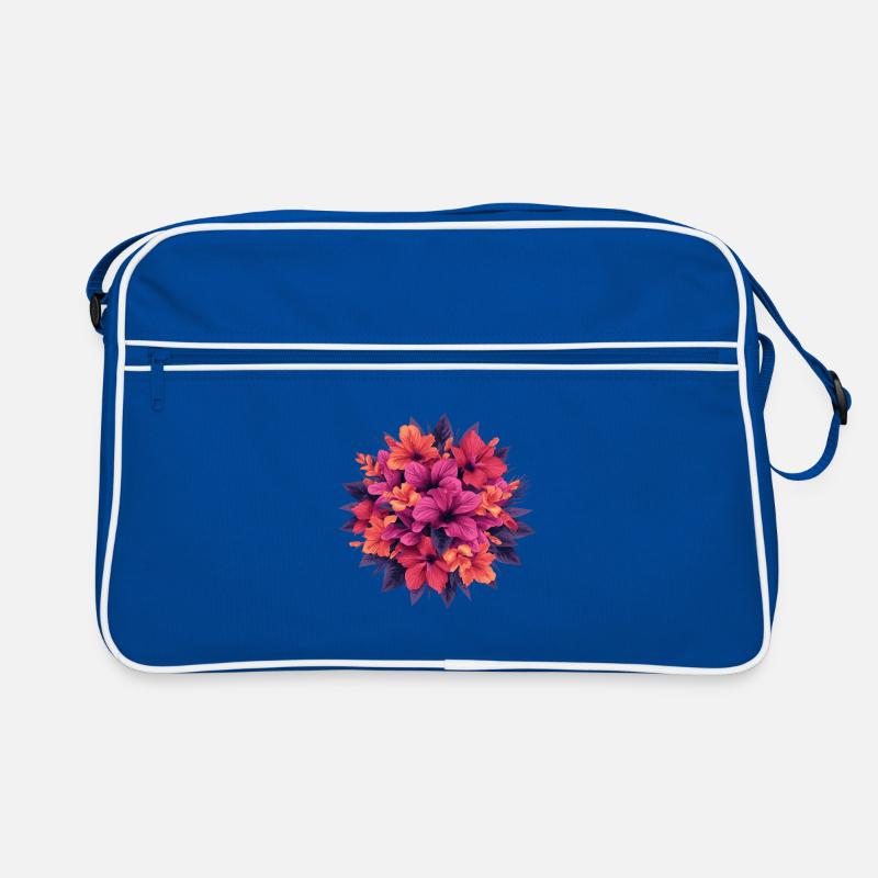 Bouquet de fleurs de feu d’hibiscus Sac Retro