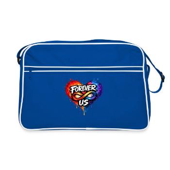 Pour toujours Nous, Amour Infini pour les Amoureux - Sac Retro - bleu/blanc - Devant
