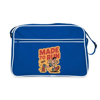 Made to Run Retro-Cartoon - Retro Tasche - Blau/Weiß - Vorne