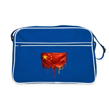 Art du drapeau chinois dégoulinant - Sac Retro - bleu/blanc - Devant