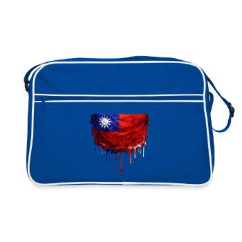 Art de la chute du drapeau taïwanais - Sac Retro - bleu/blanc - Devant