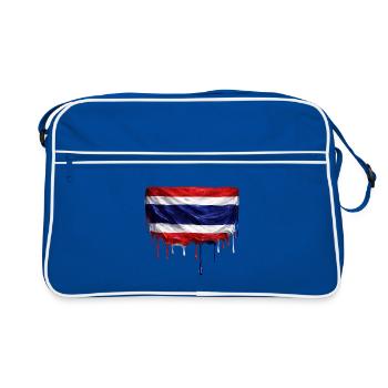 Drapeau taïwanais dégoulinant - Sac Retro - bleu/blanc - Devant