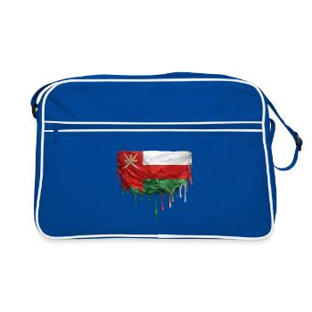 Drapeau d’Oman Couleur colorée - Sac Retro - bleu/blanc - Devant