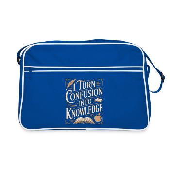High School Teacher I Turn Confusion Into Teaching - Retro Tasche - Blau/Weiß - Vorne