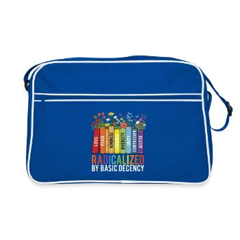 Décence fondamentale radicalisée, bonté, égalité - Sac Retro - bleu/blanc - Devant
