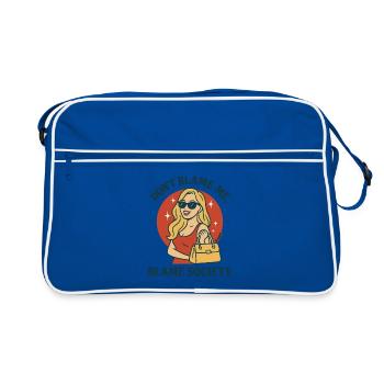 Dont Blame Me Blame Society - Retro Bag - blue/white - Front