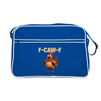 FCawF Chicken Bird Pun Sarcasm Dark Humor - Retro Bag - blue/white - Front