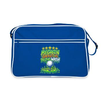 Green golf motif in the lingerie - Retro Bag - blue/white - Front