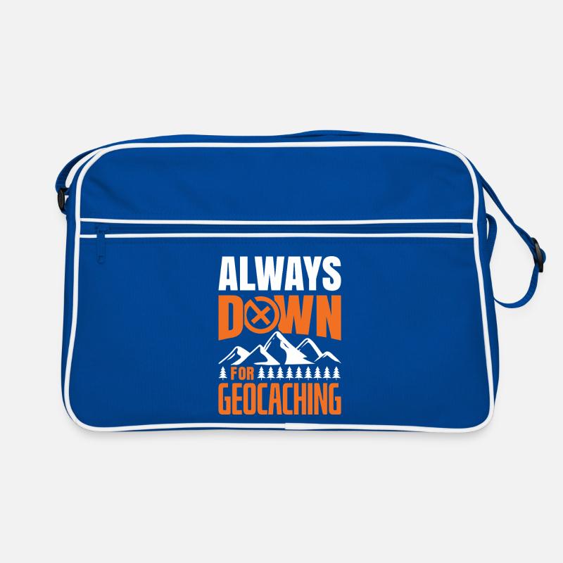 Down For Geocaching GPS Hunter Art Retro Bag