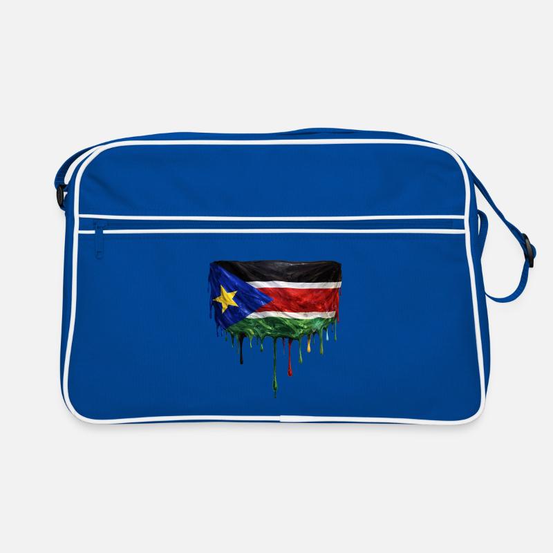 South Sudan Flag Drop Art Retro Bag