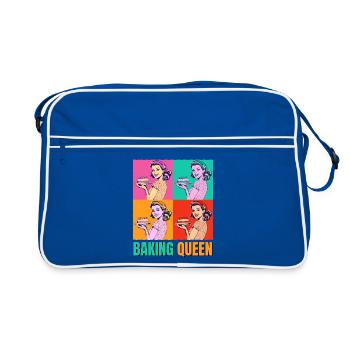 Baking Cake Baking Queen Baking Fairy Baker Pop Art - Retro Bag - blue/white - Front