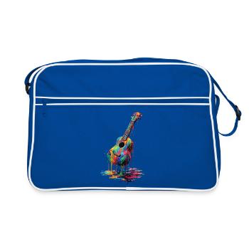 Ukulele with dripping paint - Retro Bag - blue/white - Front