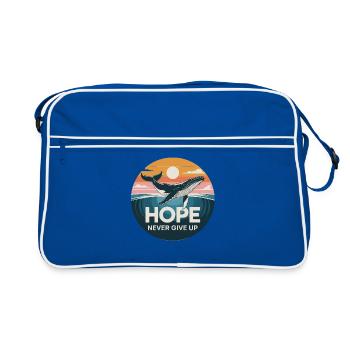 Hope/ Timmy der Buckelwal in der Ostsee - Retro Tasche - Blau/Weiß - Vorne