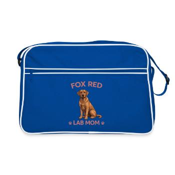 Fox Red Labrador Mom Shirt Hundeliebe Geschenk - Retro Tasche - Blau/Weiß - Vorne