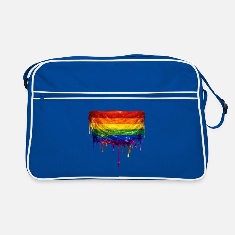 Raibow LGBT Dripping Flag Retro Bag