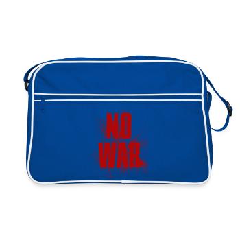 PAS DE GUERRE – Déclaration pour la paix contre la guerre - Sac Retro - bleu/blanc - Devant