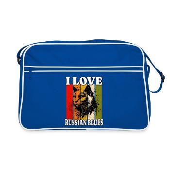 J’adore le bleu russe - Sac Retro - bleu/blanc - Devant
