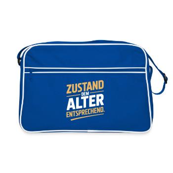 Zustand Dem Alter Entsprechend Oldtimer Geburtstag - Retro Tasche - Blau/Weiß - Vorne