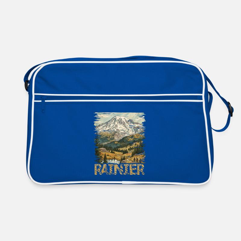 Alpine Rainier Wanderer Mountain Landscape Retro Bag