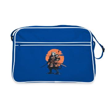 Tiger Samurai in Ember Moon - Retro Bag - blue/white - Front