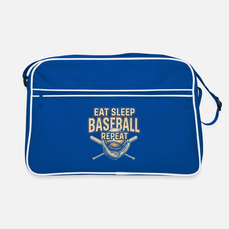 Eat Sleep Baseball Repeat Retro Bag