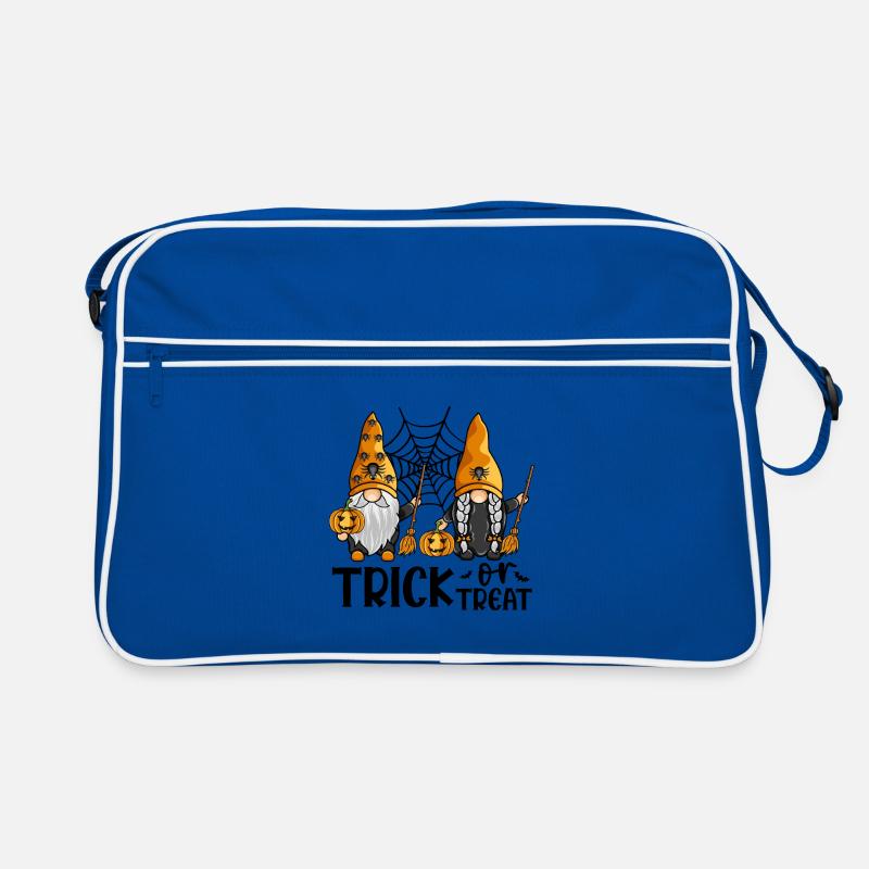 Halloween-Gnome zum Süßes-oder-Saures-Treffen Retro Tasche