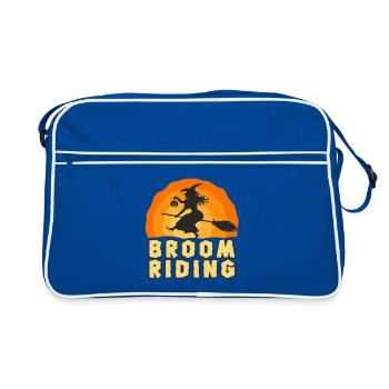 Sorcière de balai – Halloween Witch Fun - Sac Retro - bleu/blanc - Devant