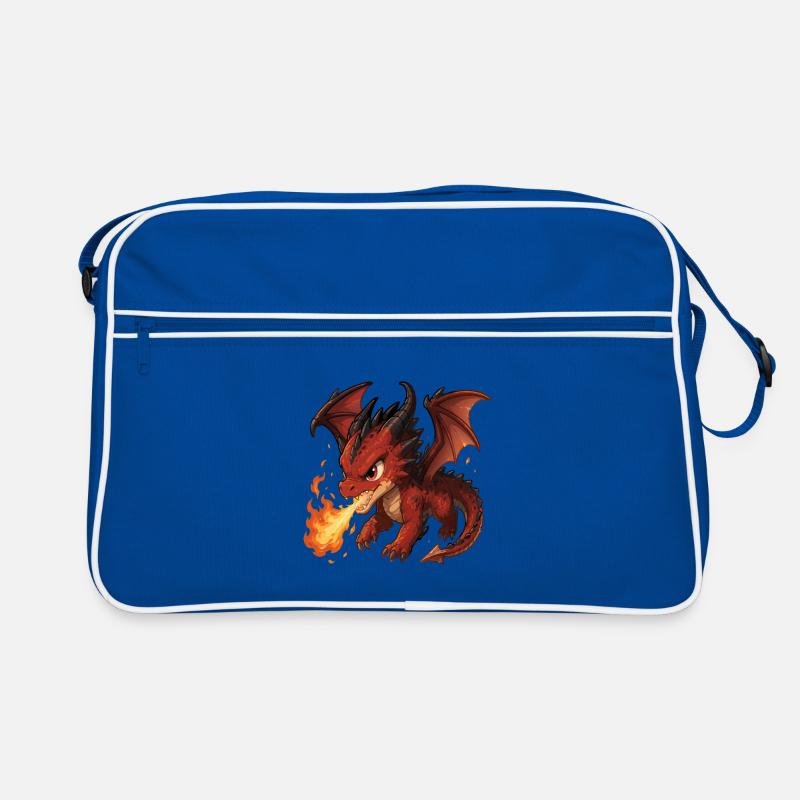 Souffle de Feu du Dragon Rouge Sac Retro
