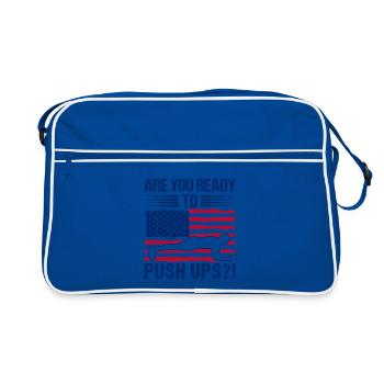 Fitness Fanatics Ready To Push Ups Calisthenics - Retro Bag - blue/white - Front