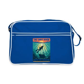 Early diver finds wreck | Diving - Retro Bag - blue/white - Front