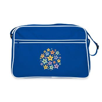 Explosion d’Étoile Colorée - Sac Retro - bleu/blanc - Devant