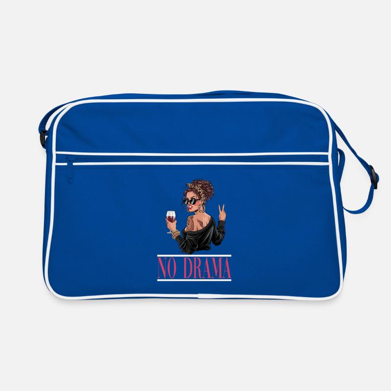 No Drama Diva Stil-Print Retro Tasche