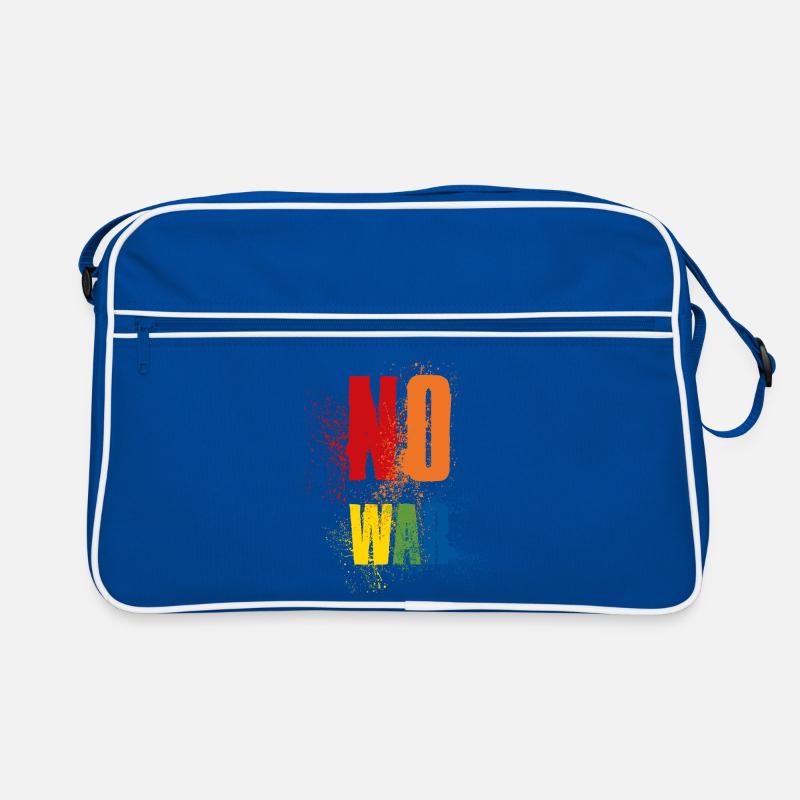 NO WAR – Statement for peace against war Retro Bag